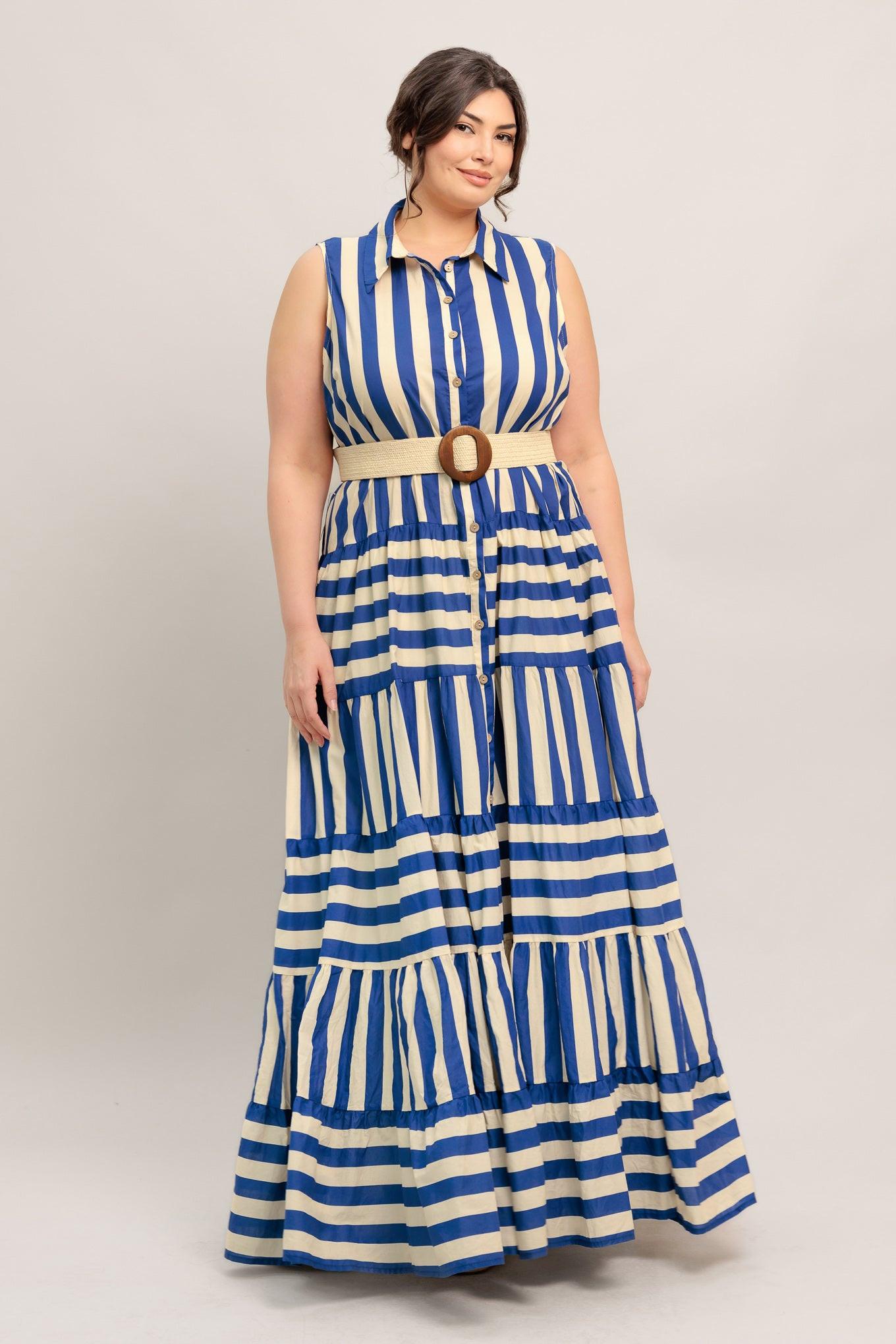 [preorder] Sunset Boardwalk Strip Maxi Dress