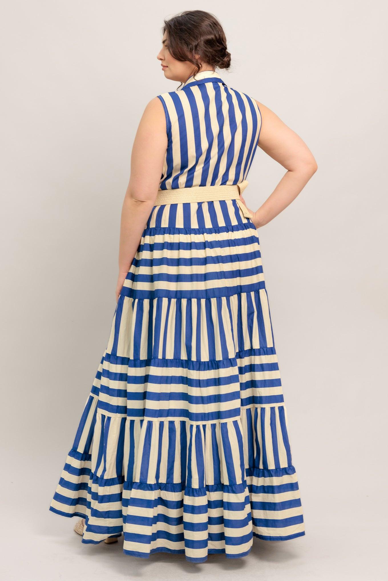[preorder] Sunset Boardwalk Strip Maxi Dress