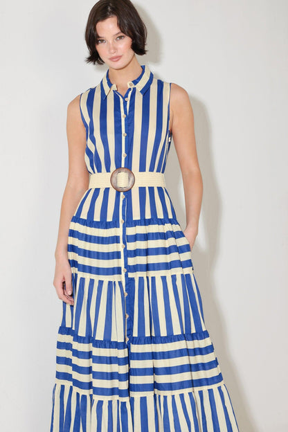 [preorder] Sunset Boardwalk Strip Maxi Dress