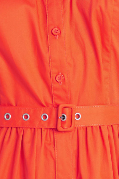 Runway Ready Scarlet Woven Midi Dress
