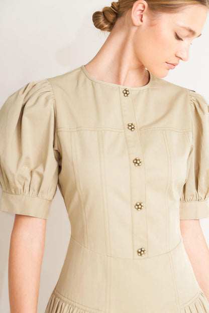 Understated Icon Woven Midi Dress
