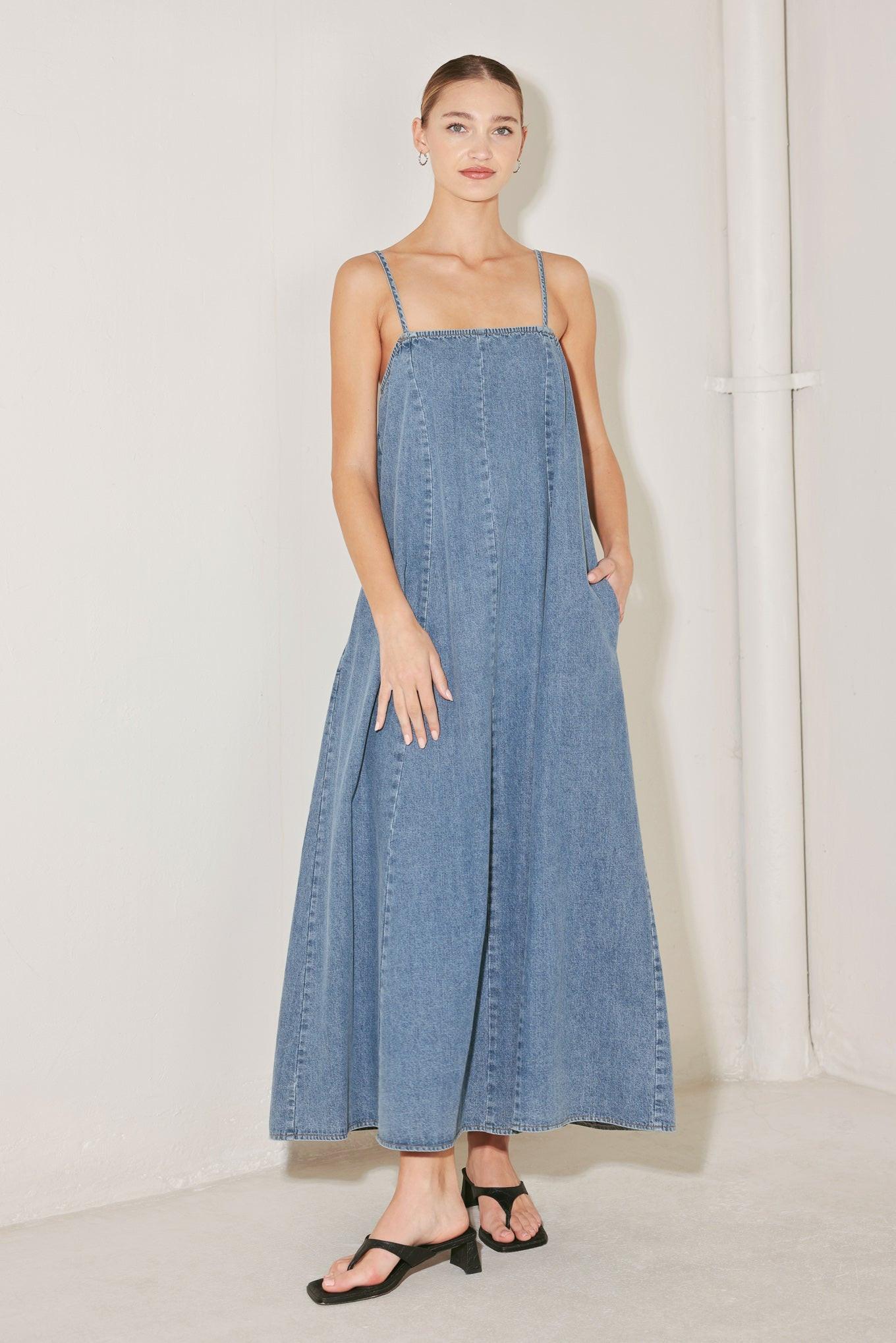 Indigo Weekend Theory Denim Midi Dress