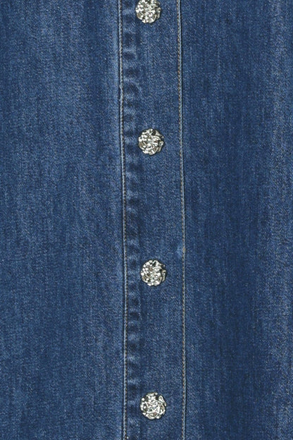 Paris in  Denim Midi Dress