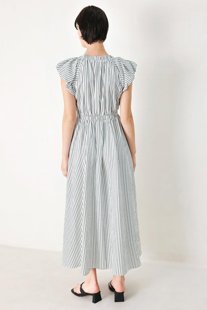 Whisper Stripe Woven Midi Dress