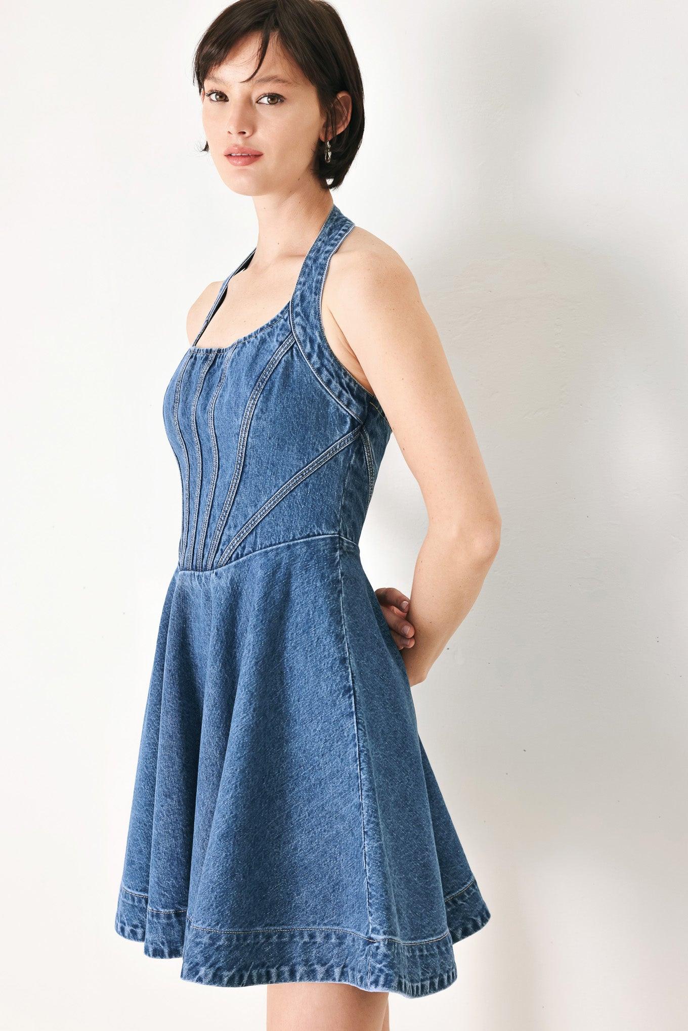 Vintage Shape Denim Mini Dress