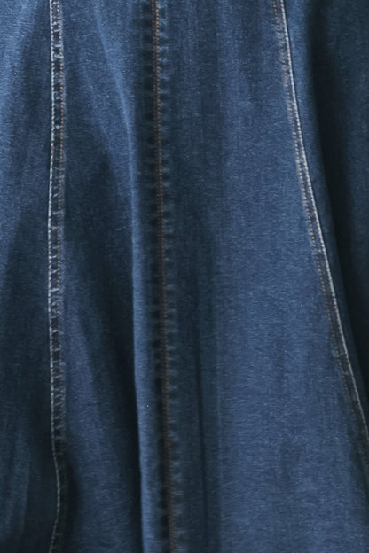 Western Charm Denim Midi Dress
