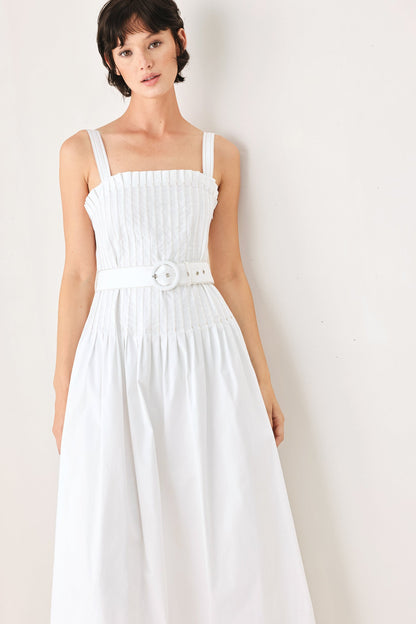 The Weekend in Nantucket Woven Midi Dress