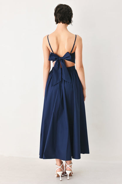 The Riviera Nights Woven Midi Dress