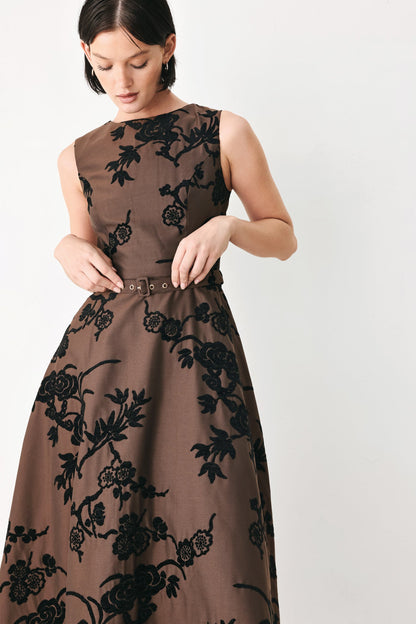 Truffle Botanic Grace Woven Midi Dress