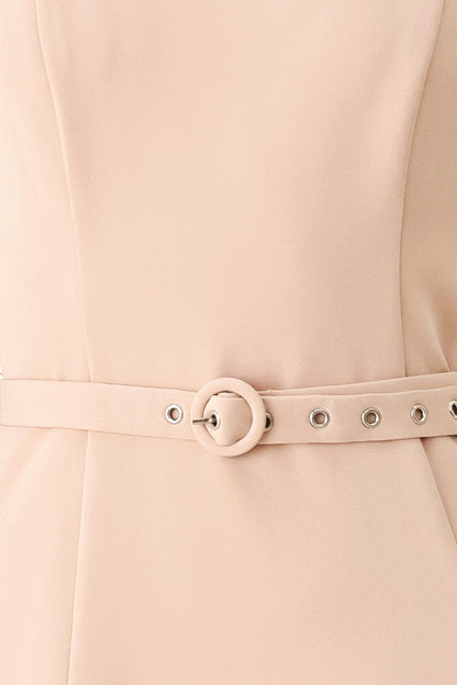 Blush Hour Woven Midi Dress