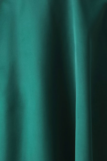 Emerald Elegance Green One-shoulder Belted Midi Dress