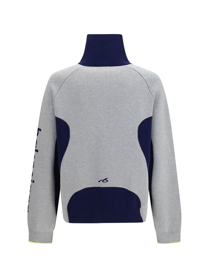 Zip Knit Sweater Bodys Grey/Navy