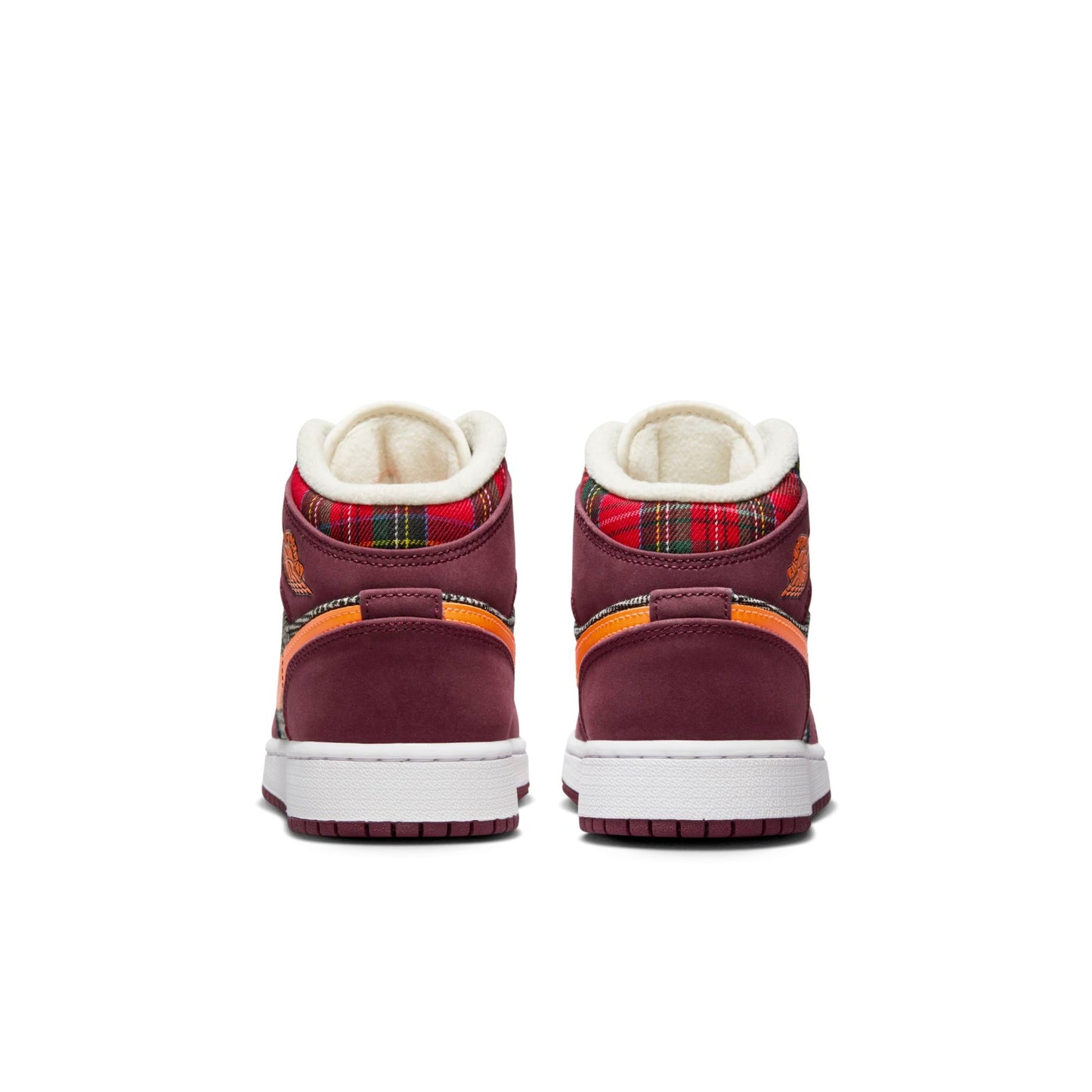 Air Jordan Grade School Retro 1 Mid Se 'Plaid Gs' Sneakers