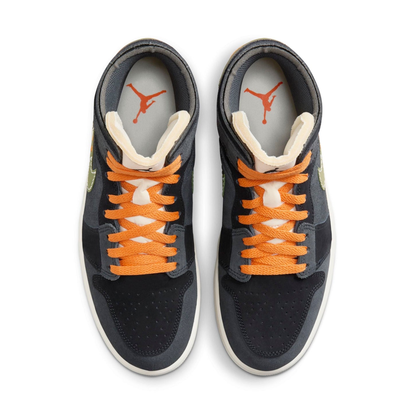 Air Jordan Men's Retro 1 Mid Se Craft 'Anthracite Light Olive' Sneakers