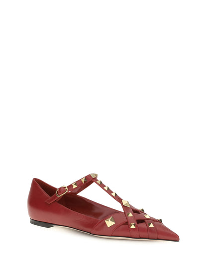 Ballerina Shoes Studdy Bright Red
