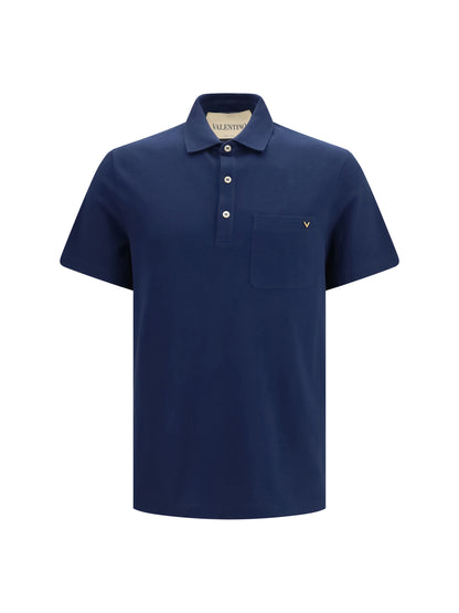 Polo Shirt Cotton Piqué With VLogo