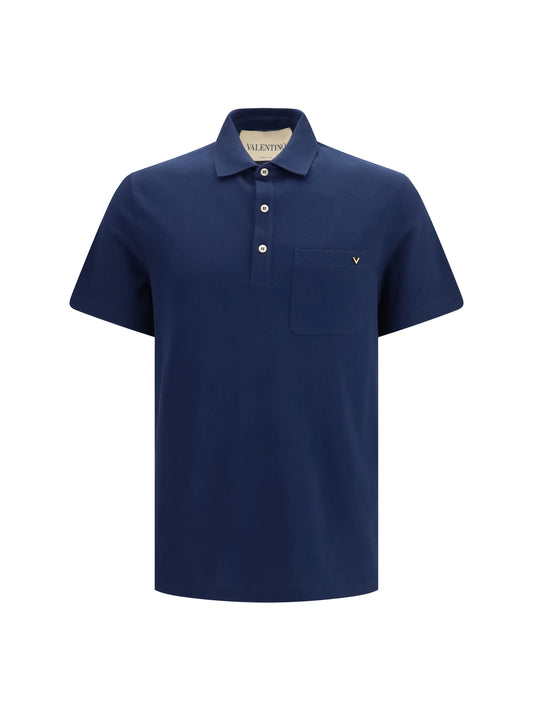 Polo Shirt Cotton Piqué With VLogo