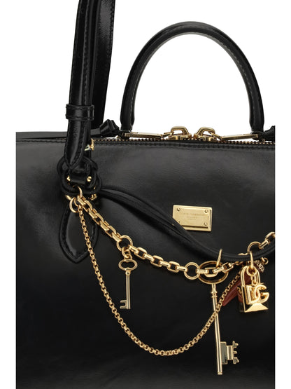 Handbag Vittoria Black/Brass