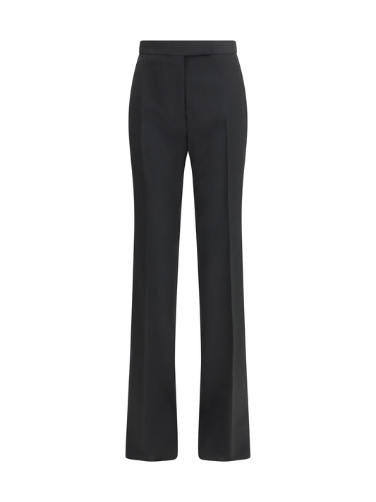 Tailored Straight-Leg Trousers Black/Deep Blue Navy