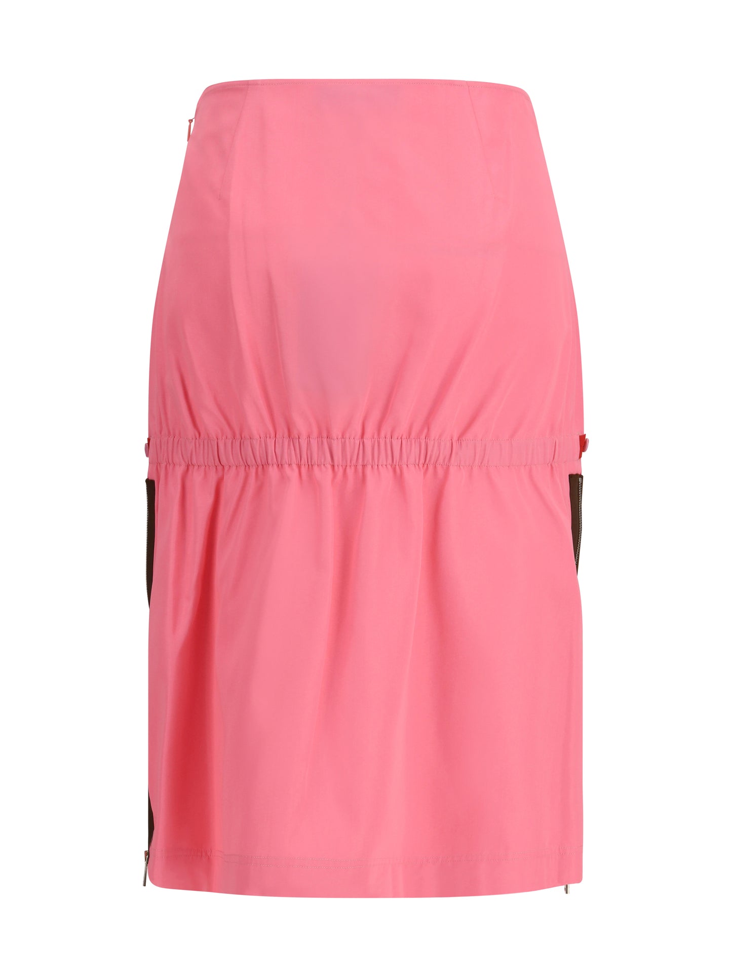 Midi Skirt With Zip Detailing Pink