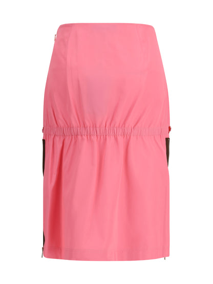 Midi Skirt With Zip Detailing Pink