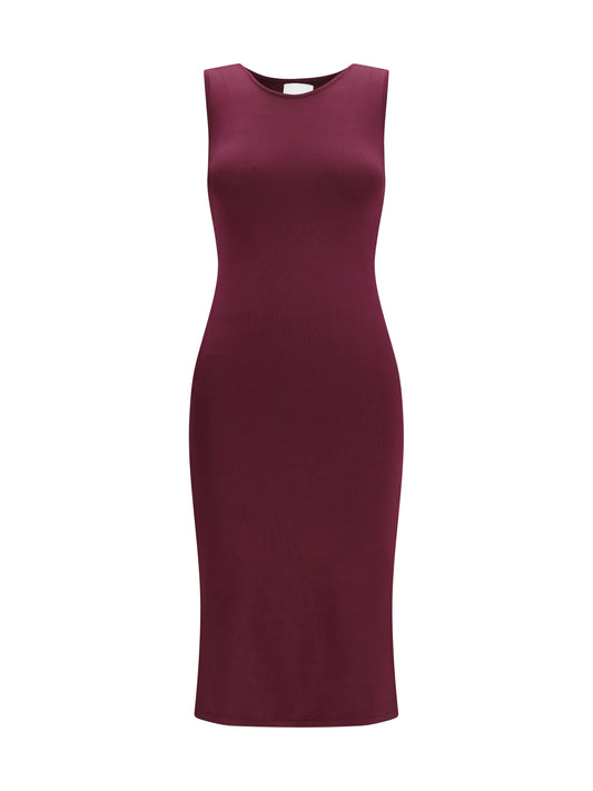 Dress Silk Aubergine