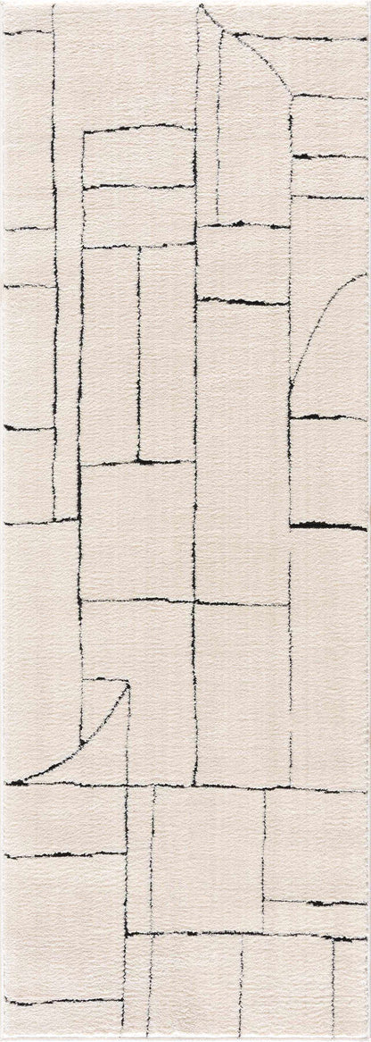 Keats Black & White Area Rug - Clearance