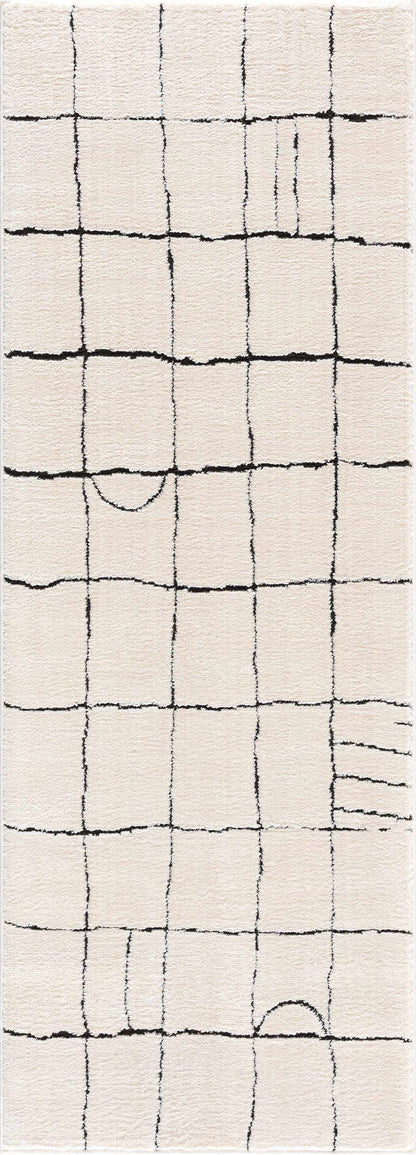 Keanu Black & White Area Rug - Clearance