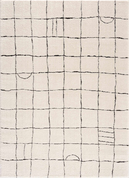 Keanu Black & White Area Rug - Clearance
