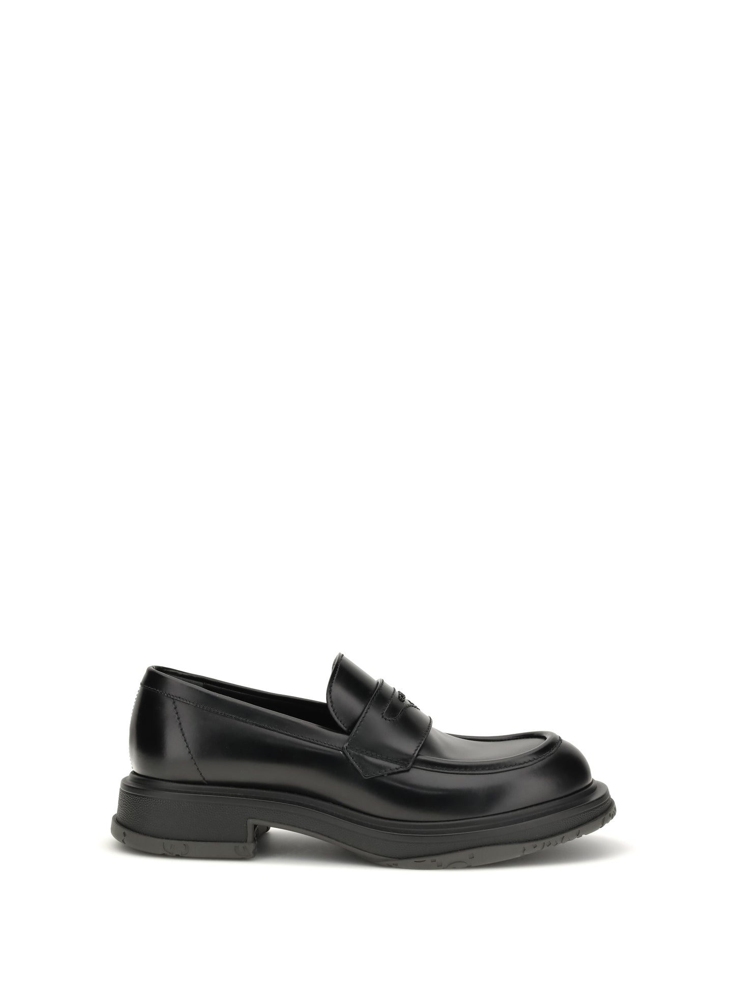 Loafers in Black Calf Leather