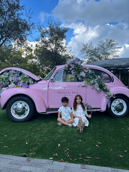 Lilac On White Girls Set
