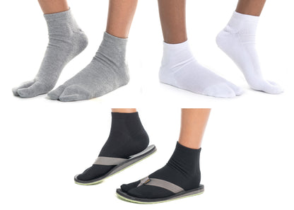 1 Black / 1 White / 1 Gray-