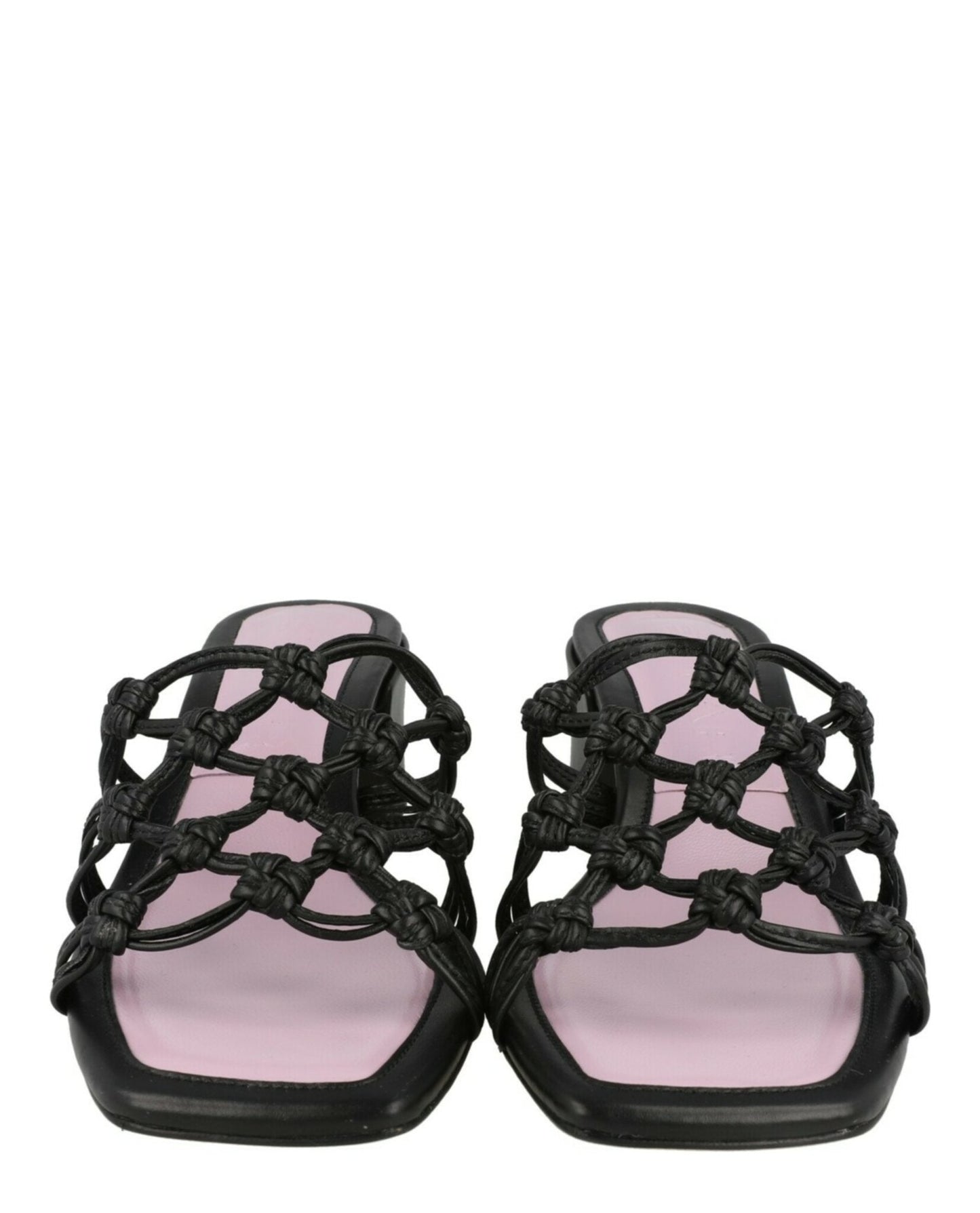 ByFar Marsha Knotted Leather Mule Sandals