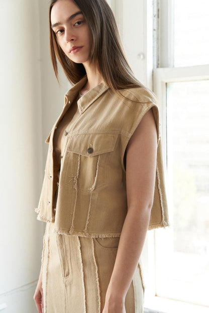 Between the Pages Woven Twill Vest