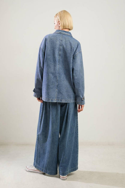 Breathtaking Charm Denim Midi Jacket