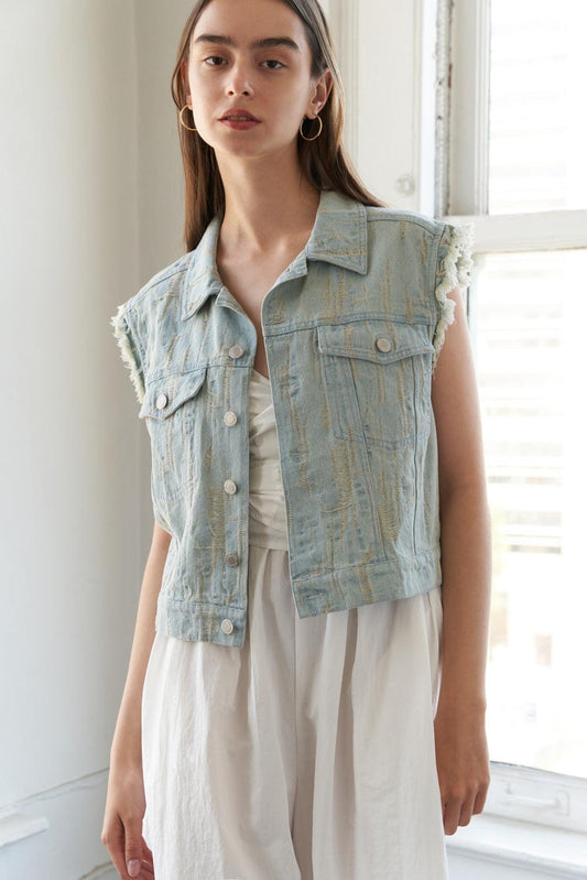 Blessed Lift Denim Vest