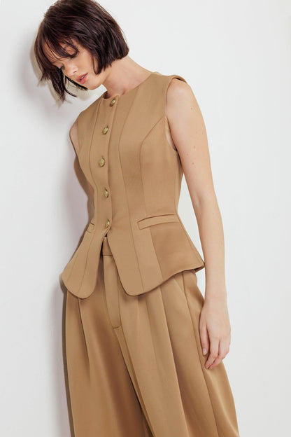 Romantic Petal Woven Vest