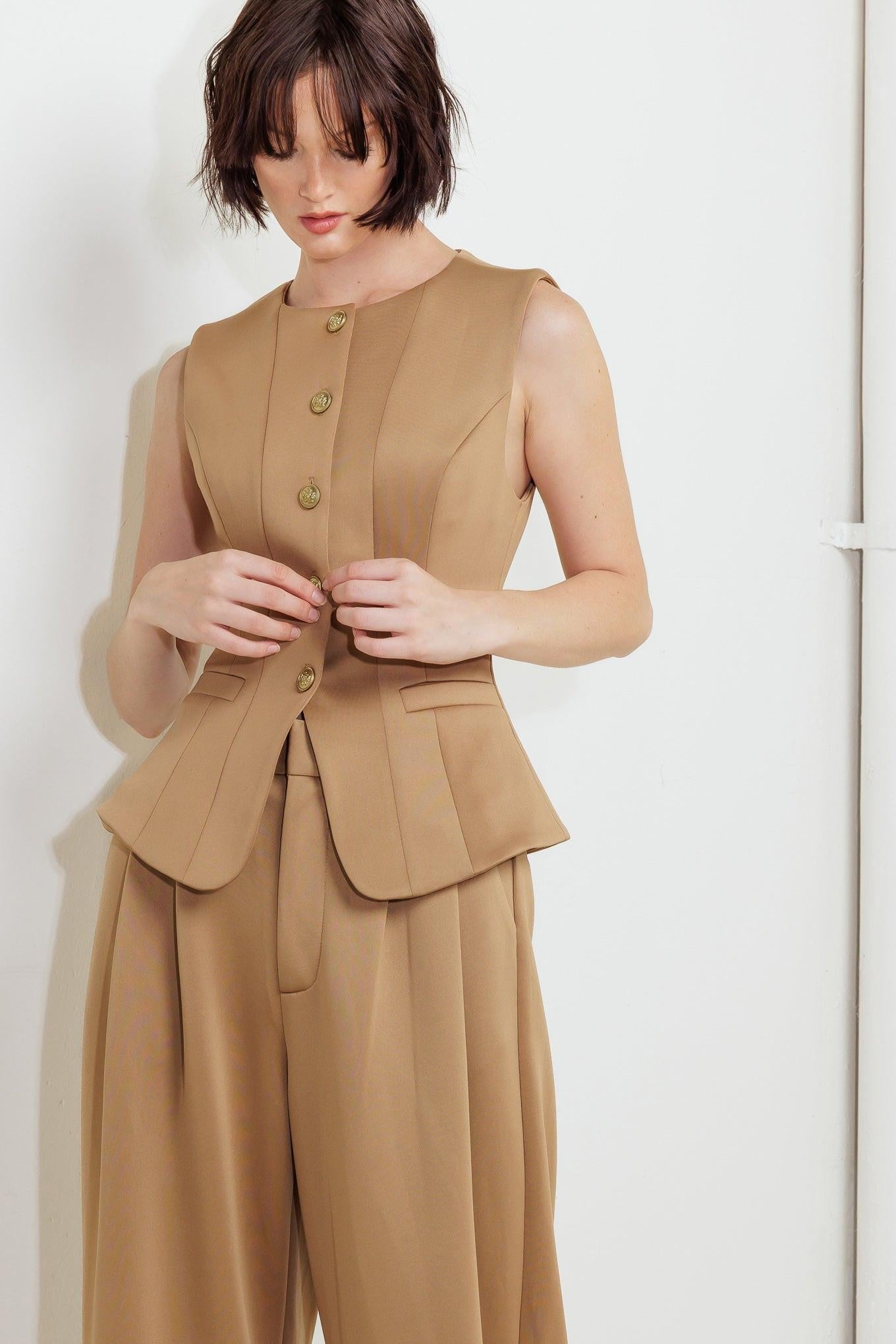 Romantic Petal Woven Vest