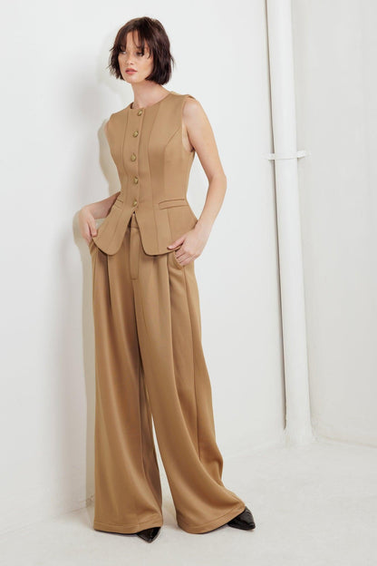 Romantic Petal Woven Vest