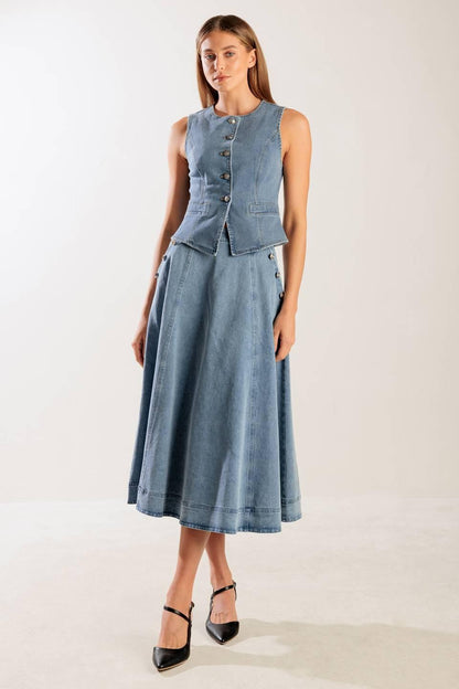 At First Glance Denim Vest