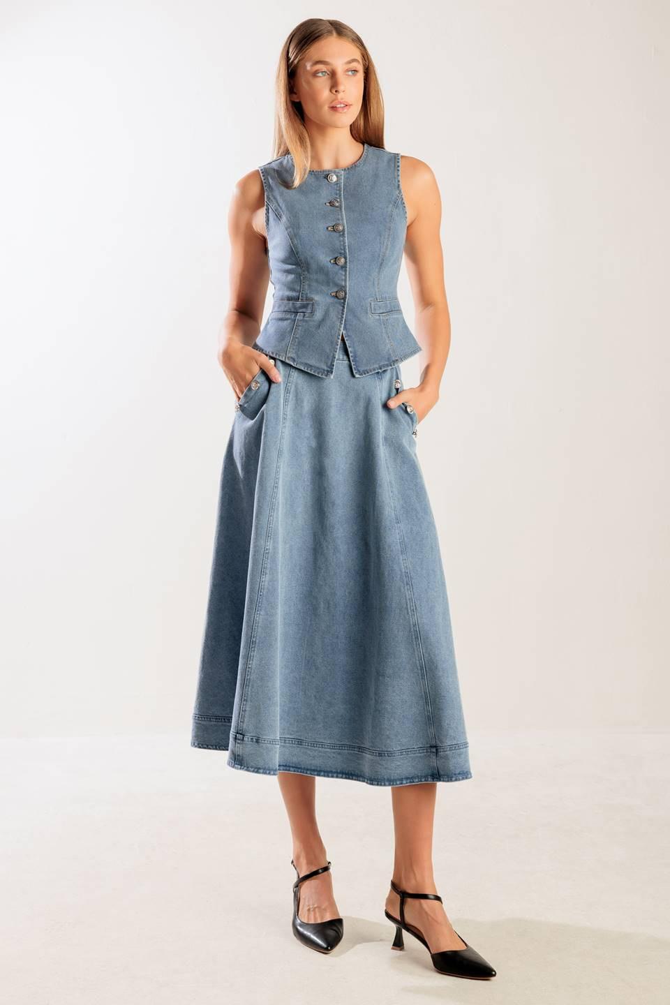At First Glance Denim Vest