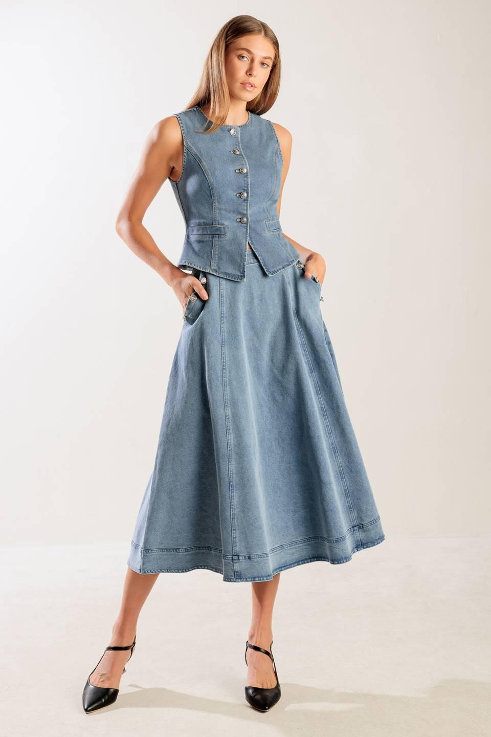 At First Glance Denim Vest
