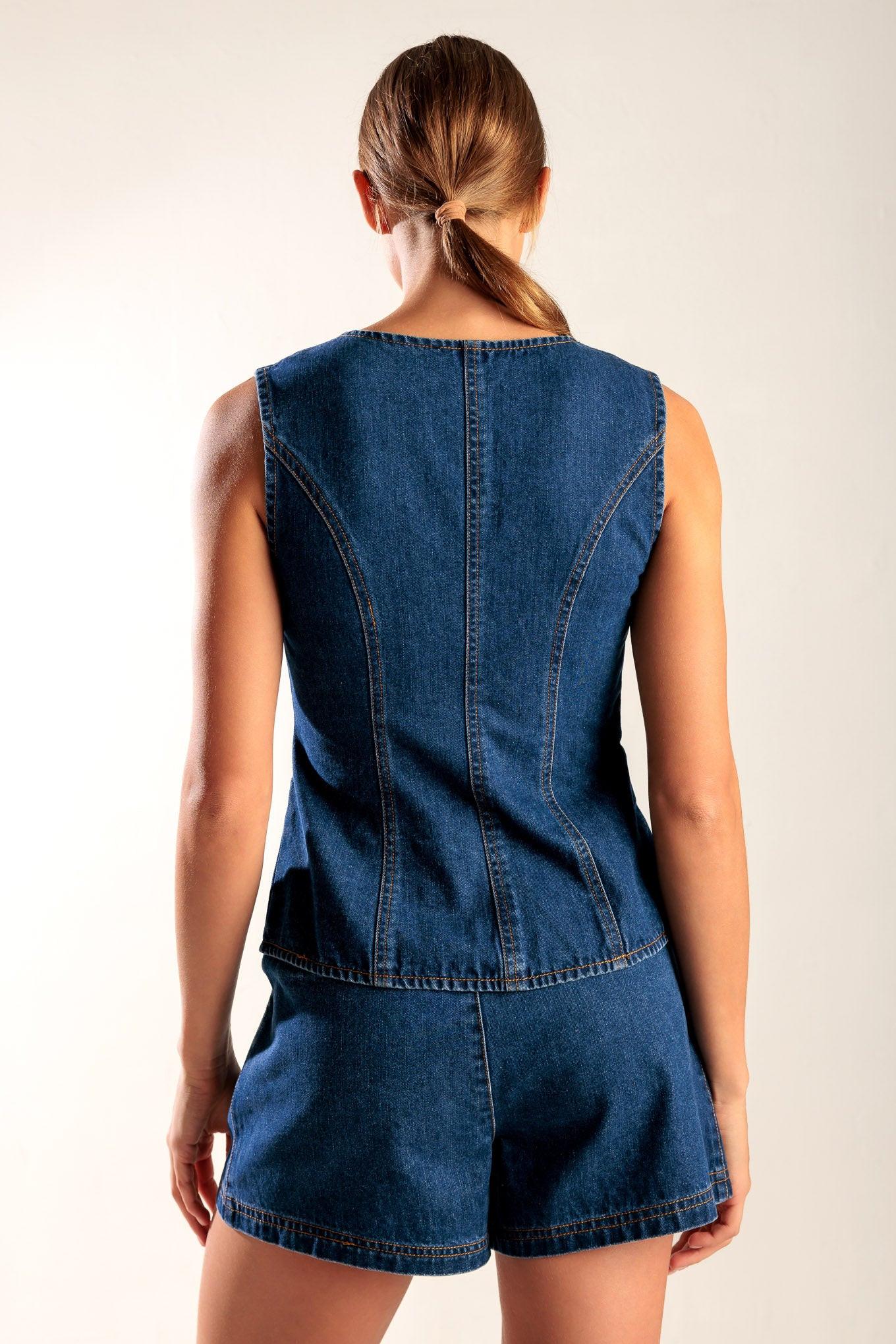 Drive-in Movie Denim Vest