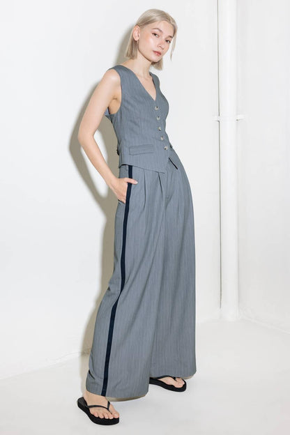 Smile Bright in Grey Woven Vest