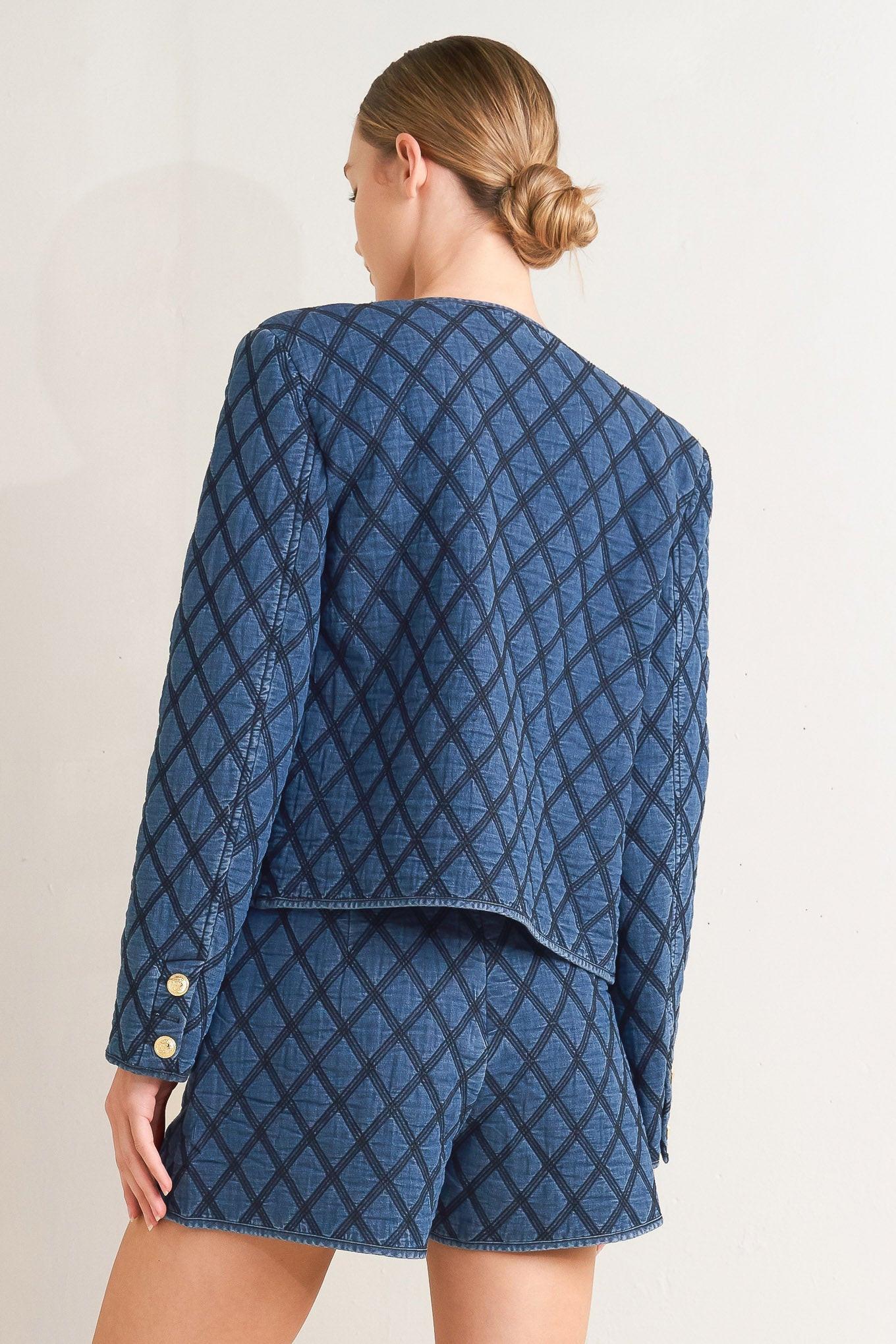 Modernluxe Quilted Woven Jacket