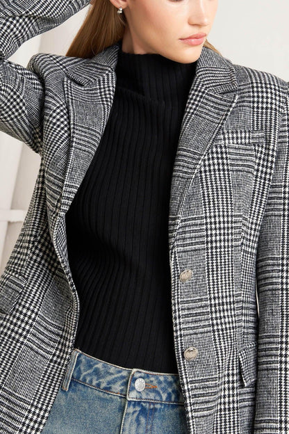 City Checkline Woolen Woven Jacket