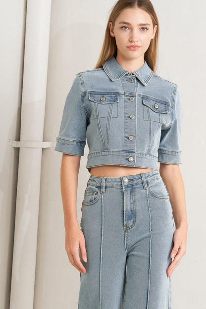 Modern Neutral Denim Jacket