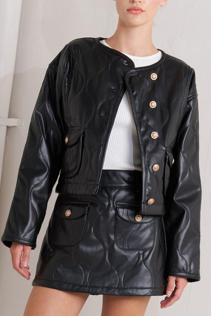 Moto Chic Faux Leather Jacket