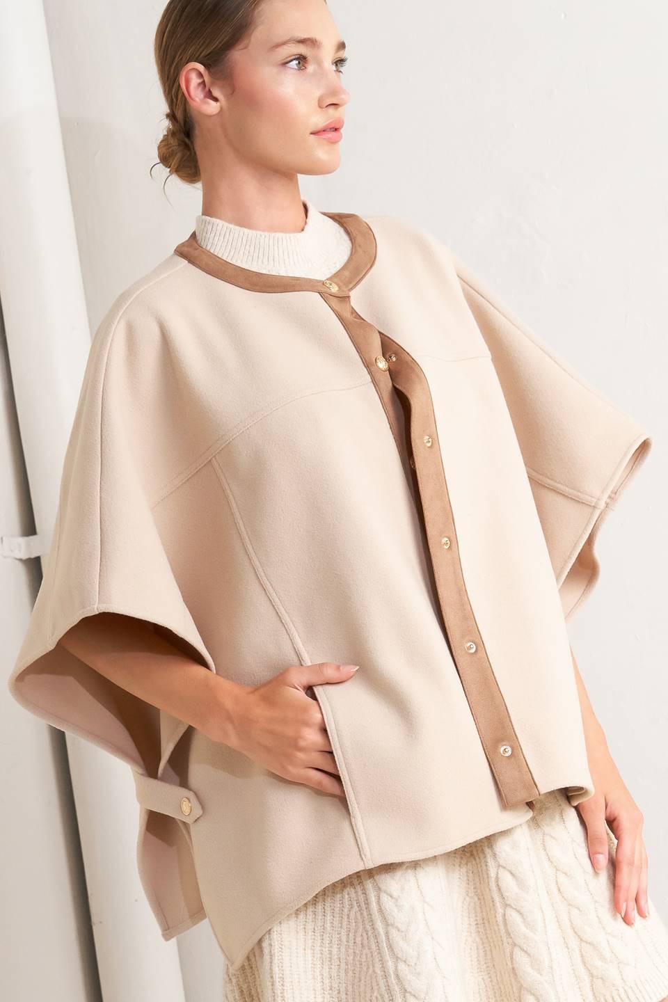 Timeless Elegance Woven Felt Capelet
