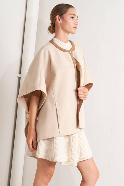 Timeless Elegance Woven Felt Capelet